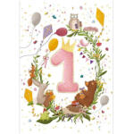 Godan Első születésnap Pink üdvözlőkártya + boríték MLG664301 (MLG664301)