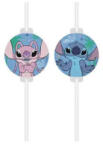 Procos Disney Lilo és Stitch, A csillagkutya Angel papír szívószál, 4 db-os szett FSC PNN96919 (PNN96919)