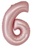GoDan Rózsaszín 6-os Light Pink Mat szám fólia lufi 76 cm MLG159134 (MLG159134)