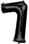Amscan Óriás 7-es szám Fólia lufi, Black 88*55 cm DPA3014601 (DPA3014601)