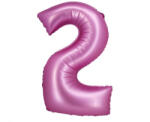 Godan Rózsaszín Satin Pink 2-es szám fólia lufi 76 cm MLG144925 (MLG144925)