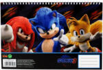 GIM Sonic a sündisznó Hype Man A/4 spirál vázlatfüzet, 30 lapos GIM33486413 (GIM33486413)