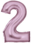 Amscan Lustre Pastel Pink, Rózsaszín 2-es szám fólia lufi 86 cm NETDPA9917324 (NETDPA9917324)