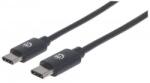 Manhattan Cablu MANHATTAN USB-C de mare viteză, tip C mascul la tip C mascul, 3m, negru (354882)