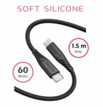 SWISSTEN Cablu De Date Silicon Moale Usb-c / Usb-c 1.5 M 60w Negru (71532010)
