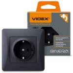 Videx Priză Schuko VIDEX BINERA gang, negru mat