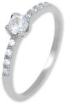 Soliter Brilio Gyengéd női gyűrű fehér aranyból kristályokkal 229 001 00858 07 58 mm