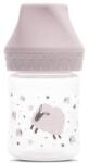 Lorelli Biberon cu Gat Larg Lorelli My Friend Tetina Moale din Silicon 0 Luni+ 125 ml Mellow Rose (1020085 0005)