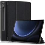 Gigapack Samsung Galaxy tab S9 FE tok álló, bőr hatású (aktív FLIP, oldalra nyíló, TRIFOLD, asztali tartó, ceruza tartó) FEKETE (GP-149329)