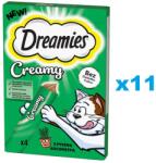 Dreamies Creamy pentru pisici 44x10 g gustare cremoasa cu iarba pisicii