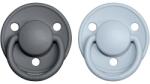BIBS De Lux Natural Rubber Size 2: 6+ months cumi Iron / Baby Blue 2 db
