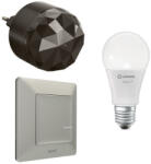 Legrand Smart Lighting okos otthon kezdőkészlet: gateway (Plug-in) +fényforrás + Valena Life-Netatmo kapcsoló/dimmer (ETV), alumínium - 199307 (199307)