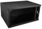 S-Link 4U 19' fali rackszekrény 190x530x400mm fekete (34385) (link34385)