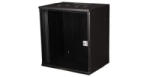 Equip 19' lapra szerelt fali rack szekrény 12U 540x400mm fekete (EWM-12-5440-B) (EWM-12-5440-B)