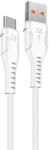 S-Link kábel - SL-X243 (3A, 15W, Gyorstöltés, Type-C, 100cm adat+töltőkábel, fehér) (31621) (31621)