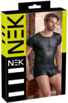 NEK - matt hatású, rövid ujjú férfi felső (fekete) - szexaruhaz - 16 191 Ft