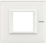 Legrand Axolute takarókeret 2m fehér üveg, szögletes HA4802VBB (HA4802VBB)