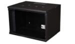 Equip 19' lapra szerelt fali rack szekrény 7U 540x400mm fekete (EWM-07-5440-B) (EWM-07-5440-B)