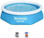 Bestway RAYONG Felfújható karimájú, puhafalú medence szett 244 cm x 61 cm (FFA_507)