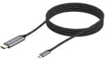 Conceptronic Kábel - (USB-C to HDMI, 4K/60Hz, harisnyázott, fekete, 2m) (ABBY10G) (ABBY10G)