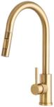 Gamma Taru II. Mosogató Csaptelep - Kihúzható, Zuhanyfejes, Szálcsiszolt Arany (BTS-GDB) - rent-xgranit