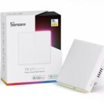 SONOFF Intelligens kapcsoló Sonoff T5-2C-86, Wi-Fi, teljes érintéssel, 2 csatorna, RGB LED környezeti fény, hangeffektus és rezgés lenyomva, 10A/2400W