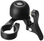 Edibazzar Mechanikus kerékpárcsengő, Edibazzar, könnyűfém, kompakt, kormányra rögzíthető, 2, 2 cm, fekete (L24)