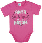 Asti Rövid ujjú baba body "Anya az én igazi hősöm" felirattal