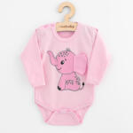 NEW BABY Baba hosszú ujjú body New Baby Happy Elephant pink - pindurka - 2 790 Ft