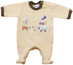 Asti Belül bolyhos, hosszú ujjú baba rugdalózó - Állatos mintával