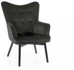 SIGNAL MEBLE Carmen Velvet Elegáns Bársony Fotel Fekete (CARMENVCC)