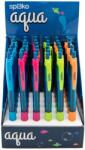 Spoko Aqua Golyóstoll - Nyomógombos, Műanyag, Élénk Színek