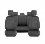  Autósüléshuzat-szett, fekete és szürke ecobőr, univerzális, első-hátsó, Diamond Design