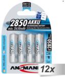 ANSMANN 2850 NiMh Mignon AA Újratölthető elem (12x4/csomag)