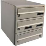  Moduláris Rozsdamentes Acél Postaláda - 6 Rekeszes