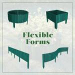 Artool Mercaton® dekoratív fából készült kerti kerítés 5 db rögzítőléccel, 200×30 cm, zöld