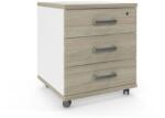  Container mobil Viva, 58 x 49 x 48 cm, stejar oyster/alb M1250015 Dulap arhivare