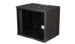 Equip 19' lapra szerelt fali rack szekrény 9U 540x400mm fekete (EWM-09-5440-B) (EWM-09-5440-B)