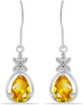  Ezüst Fülbevaló Ural Citrinnel és Fehér Topázzal, Y59922