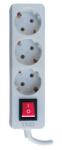 TED Electric Prelungitor cu 3 prize TED TED005243, 5 m, 16 A, 3680 W, intrerupator, alb (TED005243)