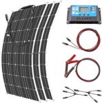  Napelem, hajlítható, vízálló, 300 W-os napelem készlet