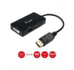 Equip DisplayPort - VGA/HDMI/DVI adapter fekete (133441) (133441)
