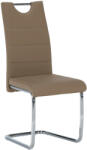 TEMPO KONDELA Étkezőszék, capuccino/világos varrás, ABIRA NEW - pepita