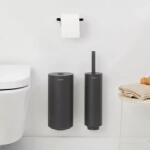 Brabantia WC-kefe tartóval és tartozékokkal, 3 darabos, higiénikus, elegáns, rozsdamentes acél anyagból, fekete