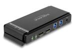Delock DisplayPort 1.4 KVM switch 8K 60 Hz USB 5 Gbps-vel és audióval (11476) (11476)