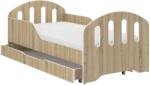 Wooden Toys SMILE gyerekágy 160x80cm matraccal és ágyneműtartóval - sonoma