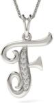 Atcom Jewelry ATCOM Ezüst ' F' Medál Nyaklánc - Kristályokkal