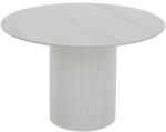 TEMPO KONDELA Étkezőasztal, fehér márvány/MDF, átmérő 120 cm, MAHIR TYP 1 - pepita