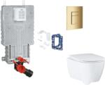 GROHE Uniset - Set pentru montare încastrată, toaletă, capac Softclose, clapetă Skate Cosmopolitan și set pentru tablete, Cool Sunrise SANI15BB4131 (SANI15BB4131)