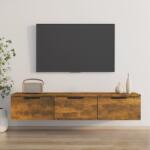  Füstös tölgyszínű szerelt fa faliszekrény 102 x 30 x 20 cm